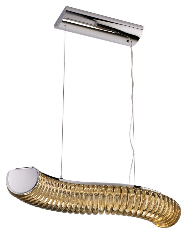 2 Seventy LED Curved Pendant Champagne Acrylic