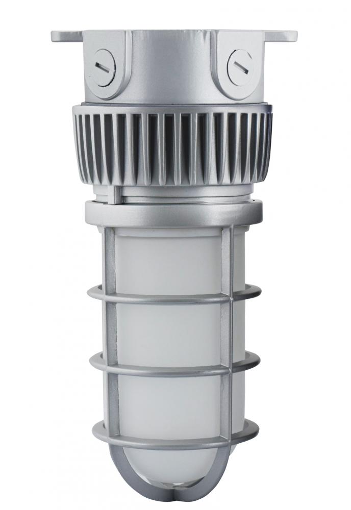 LED Vapor Proof Ceiling Mount - 20W - 4000K - Silver Finish - 100-277V