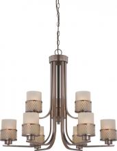 Nuvo 60/4789 - Fusion - 9 Light Chandelier w/ Russet Glass