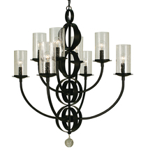 Framburg 1048 BN - 8-Light Brushed Nickel Compass Dining Chandelier