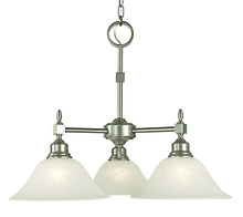 Framburg 2439 BN/AM - 3-Light Brushed Nickel Taylor Dinette Chandelier