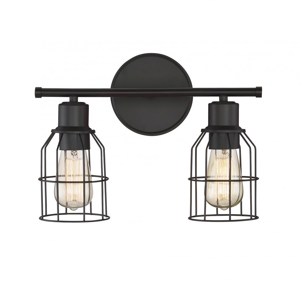 2-Light Bathroom Vanity Light in Oil Rubbed Bronze