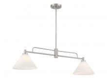 Savoy House Meridian M100136BN - 2-Light Linear Chandelier in Brushed Nickel