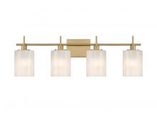 Savoy House Meridian M80085NB - 4-Light Bathroom Vanity Light in Natural Brass