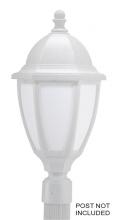 Wave Lighting S11TL-WH - EVERSTONE POST LANTERN WHITESTONE W/OPAL LENS