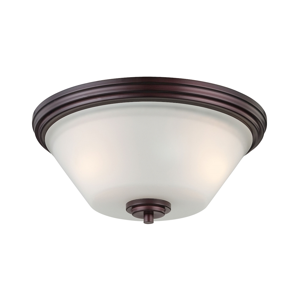 Thomas - Pittman 14'' Wide 2-Light Flush Mount - Sienna Bronze