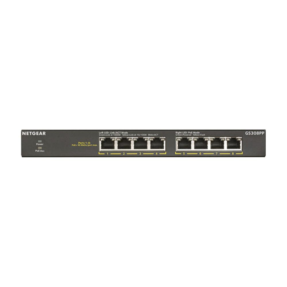 NETGEAR GS308PP 8 PORT UNMANAGED SWITCH